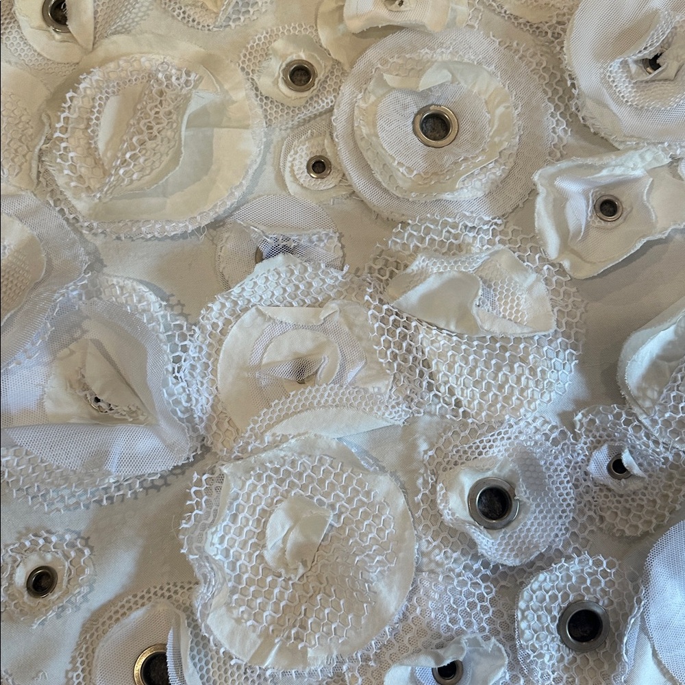 AMAZING FLOWER VERY DIFFERENT  SHAWL WITH REAL LEATHER TASSELS - Picture 9 of 15